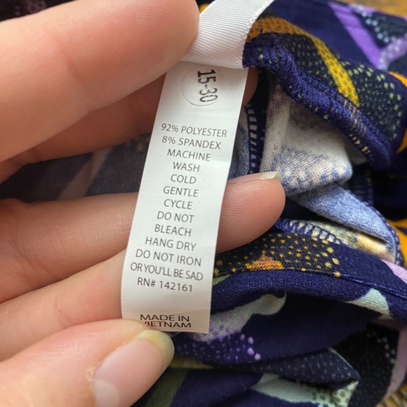 LuLaRoe Disney Mickey Mouse Purple Stripes Leggings - Picture 10 of 10